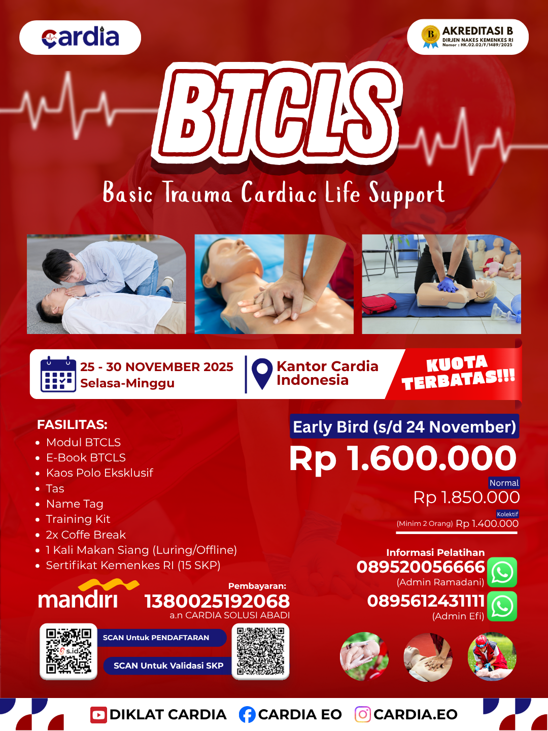 Gambar Pelatihan Basic Trauma Cardiac Life Support (BTCLS) Batch 4